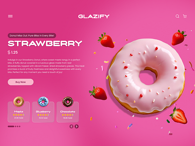 Glazify Donut Shop graphic design ui uiux web design website