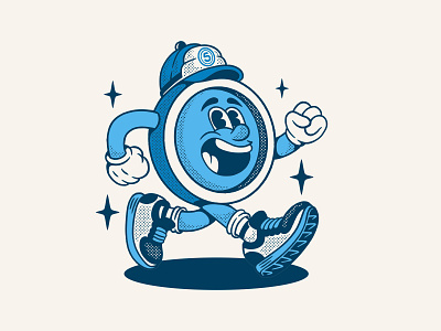 Code 5 Run Club Mascot branding graphic design illustration logo mascot illustration pace club retro mascot retro mascot illustration rubberhose run club running sport club