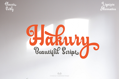 Hakury Script beauty script brush script christmas font classic script elegant font groovy font handwritten headline font invitation font logotype nostalgic font retro font script valentine font vintage font wedding font