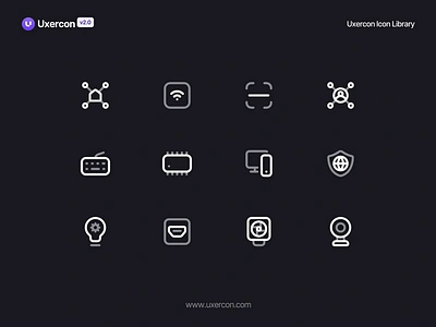 Technology - Uxercon animation branding design device figma graphic design icon icon design iconography line icon motion graphics technology vector