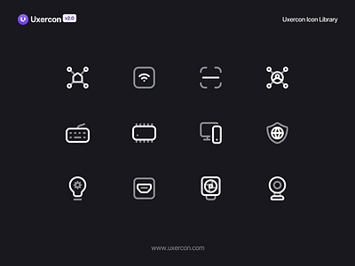 Technology - Uxercon animation branding design device figma graphic design icon icon design iconography line icon motion graphics technology vector