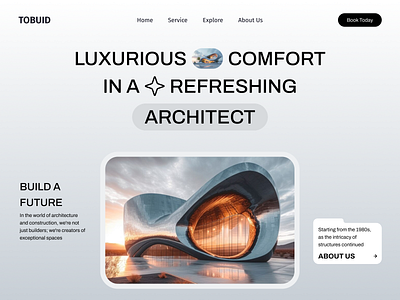 Architect Website Landing Page Hero Section achitect app branding creative dashboard ecommerce graphic graphic design hero section interior landing page mobile modern shihab typography ui ux web website