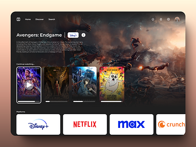 TV App design movies series streaming tv app ui