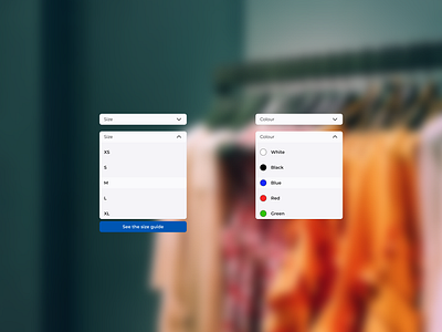 Dropdown design dropdown shop ui