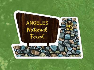 Angeles National Forest Sticker brushes design diecut forest geology graphic design illustration illustration sticker illustrator national forest national park nature pines procreate rocks sign signage sticker texture