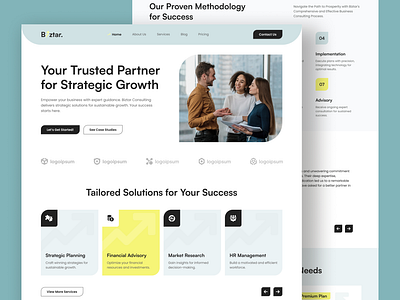 Biztar – Business Consulting Landing Page biztar business consulting business growth business solutions client attraction consulting firm consulting services customizable template digital business figa template landingpage design modern business online marketing professional design ui inspiration ui showcase ui trends website template