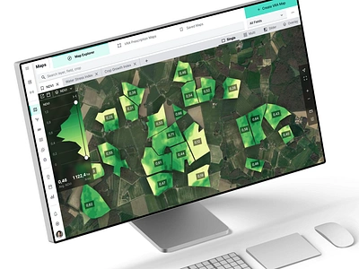 Map Explorer : NDVI Index agriculture app design desktop digital explorer field green imac map navigation overview smart tech ui ui design uiux ux