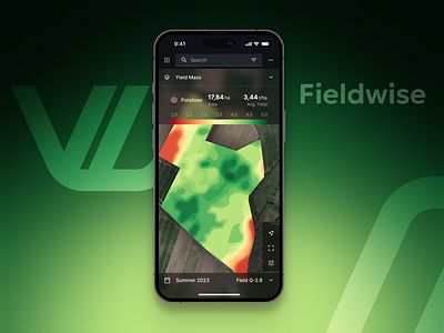 Yield Mass agriculture app branding crop design digital farming field green heatmap logo map mass ui ui design uiux ux yield