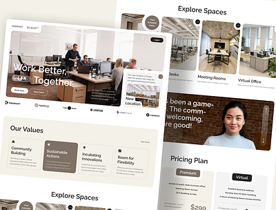 WorkScape - Co-Working Space Website Framer community space coworking space flexible workspace framer design framer template framer ui framer website freelancers modern workspace office design officeamenities remote work shered office startups ui inspiration ui showcase ui trends work environment workscape workspace inspiration