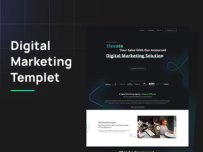 Digital Marketing Templet design landing page ui uiux user experience designer user interface ux