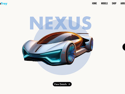 EvoTroy - Futuristic Car Concept animation cardesign carwebsite dailyui design prototype ui ux webdesign