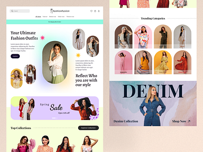 Women's Fashion E-commerce Landing Page cleanui creative fashionlanding page creativedesign designcommunity designinspiration designshowcase ecommerce fashion fashionecommerce fashionwebsite landingpage popular trending ui design uitrends uiuxdesign userinterface webdesign womenfashion