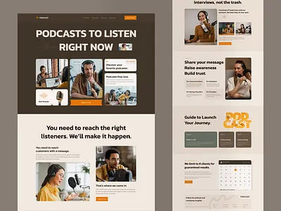 Podcast Website landing page podcast podcast website saas uiux design website