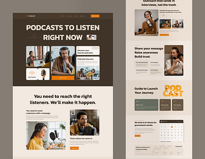 Podcast Website landing page podcast podcast website saas uiux design website