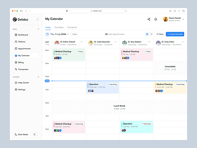 Calendar Dashboard admin appointment dashboard b2b calendar dashboard dashboard delisas saas sas schedule dashboard todo dashboard ui uiux ux web app web apps