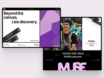 MUSE - Art Gallery Website Design art art gallery branding design gallery landing page ui uiux design ux