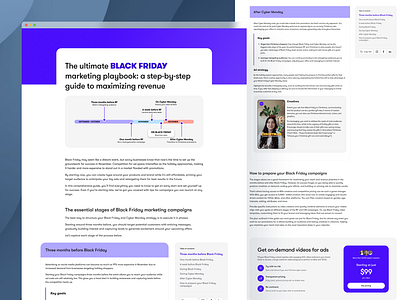 Blog Post - Guide to Preparing for Black Friday Sales black friday blog blue design figma landing page post purple ui website white