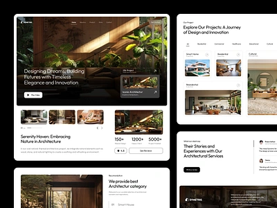 Architecture Agency Landing Page agency architect architectural architecture building construction homepage house landing page real estate resident residental space ui uiux web design website