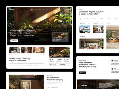 Architecture Agency Landing Page agency architect architectural architecture building construction homepage house landing page real estate resident residental space ui uiux web design website