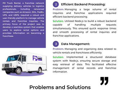 case study design (Truck Rental) graphic design ui