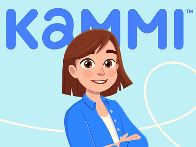 Kammi - Logo and Mascot badge branding branding tech character design design graphic design hr solution illustration logo logo design mascot illustration startup branding tech identity typography vector web illustrations