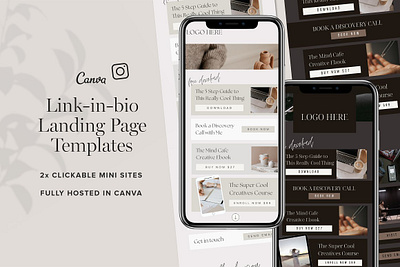 Instagram Link In Bio Canva Template canva instagram canva landing page canva template canva website instagram canva instagram link in bio landing page template link in bio mobile site mobile website responsive web design responsive website