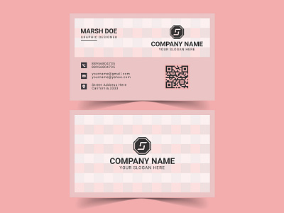 Modern Professional Creative Business Card Template address card bio data brand card branding business business card card company corporate creative elegant graphic design minimal modern pink professional template vio