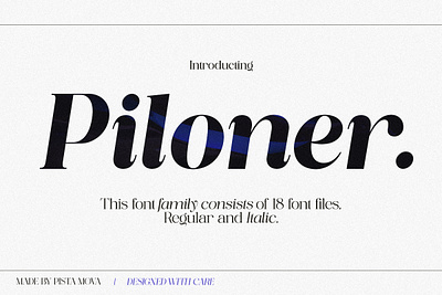 Piloner | Font Family black and white brand identity display font font family sans serif text typography