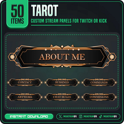 Magician Tarot Theme Panels |Tarot Twitch Panels panel graphic