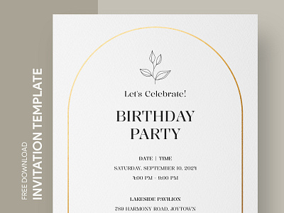 Simple Invitation Free Google Docs Template aesthetic aesthetic invitation beige invitation birthday invitation docs free google docs templates free template free template google docs google google docs google docs invitation template gray invitation invitation invitation template invite party invitation simple simple invitation template