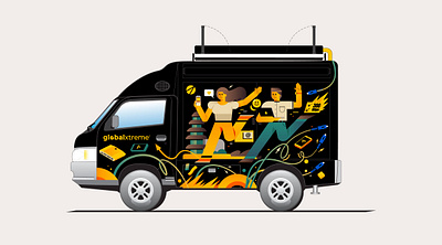 Connection Car architecture bali black branding business cable car computer design digital editorial human icon illustration indonesia laptop logo people ui vector