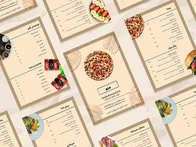 Restaurant Menu design illustration ui ux