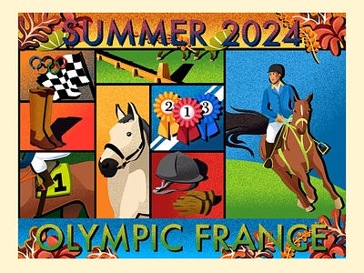 Equestrian - Summer Olympic Illustration digital illustration equestrian illustration gradient olympics paris olympic rora sosters sport sport olympics summer summer illustratin summer olympics vector illustration