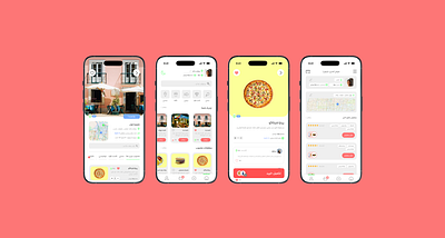 Food Delivery App app application branding de design food delivery graphic design ordering food typography ui uiux user exprience ux vector