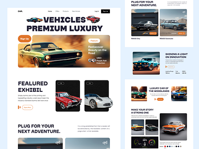 Car - Landing page 🔥 3d branding car graphic design landing page logo ui uiux website