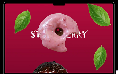 Donut Slider 3d animation graphic design ui