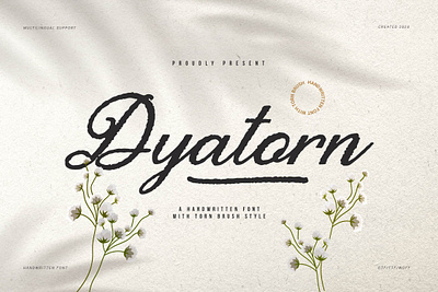 Dyatorn | Brush Handwritten Font calligraphy script font