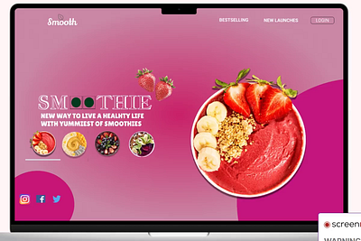 A 3D Smoothie Carousel 3d animation ui