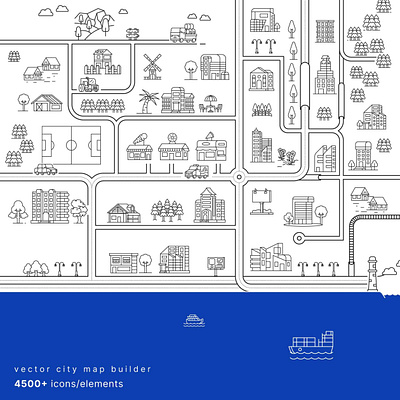 Vector City Map Builder city builder city design city icon city map city vector map map builder map design vector download vector icon