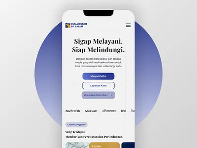 Hospital Profile Landing Page cleandesign companyprofile minimalistdesign mobilelandingpage mobilewebdesign responsivedesign webdesign