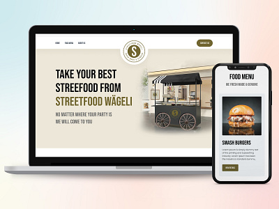 Streerfood Landing page Website UI UX Design figma landing page restaurant web design website