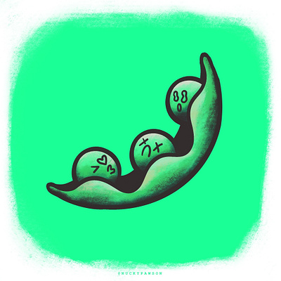 Eat Your Greens 2d 2dillustration character characters design illustration peas procreate sketch vegetables veggies