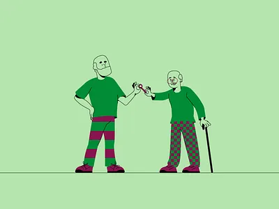 Handing the keys to a new place 2dillustration character characters design illustration motion graphics people