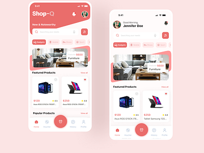 e-Commerce Mobile Apps Design commerce design e commerce mobile mobile apps pink shop shopping ui ux