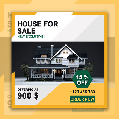 I Will Design a Real Estate Post for you 2d logos animation bill board brand identity business card calender check list illustration infographics journal design layout design news letter planner design price list product presentation social media post story book vector tracing worksheet