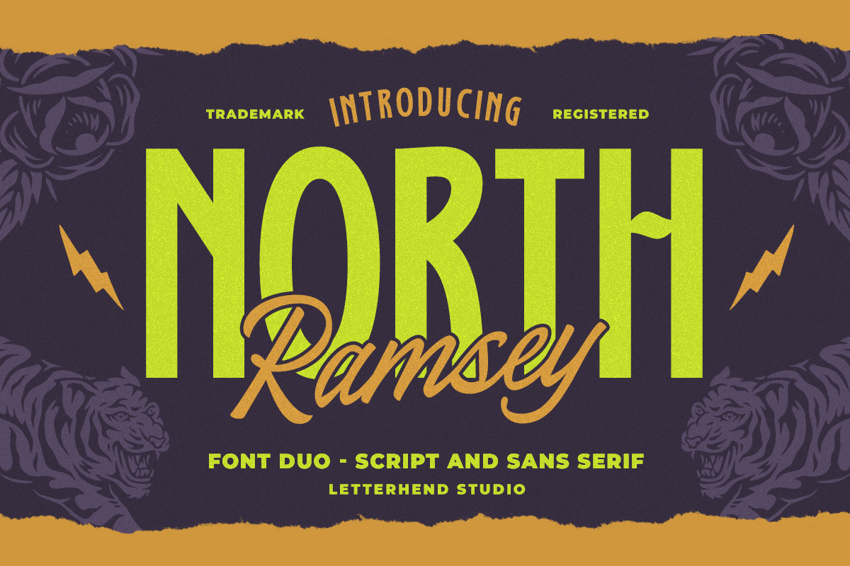 North Ramsey Font Duo branding freebies