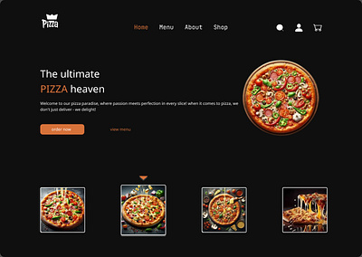 Pizza restaurant landing page UI landing page logo ui website design