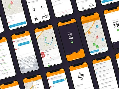 Carmine App - Fleet Management app app design data visualization design ios mobile saas ui user experience user interface vehicle visual design