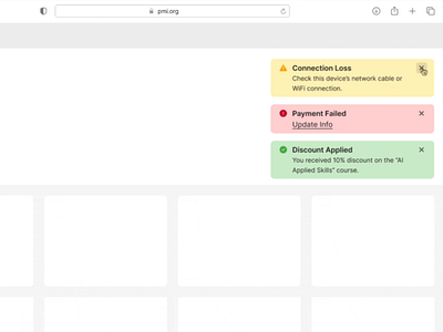 Design System IxD - Toast Animation (Scroll to view Gif) component design system interaction design ixd motion motion graphics user interface variant visual design