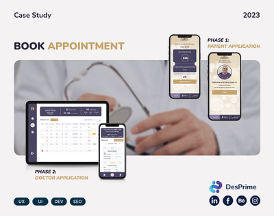 Book Appointment Application app design app development application appointment schedule app beauty clinic booking app booking appointment calendar doctor app figma graphic design live display mobile app design patient app schedule set ui web app web app design web app development